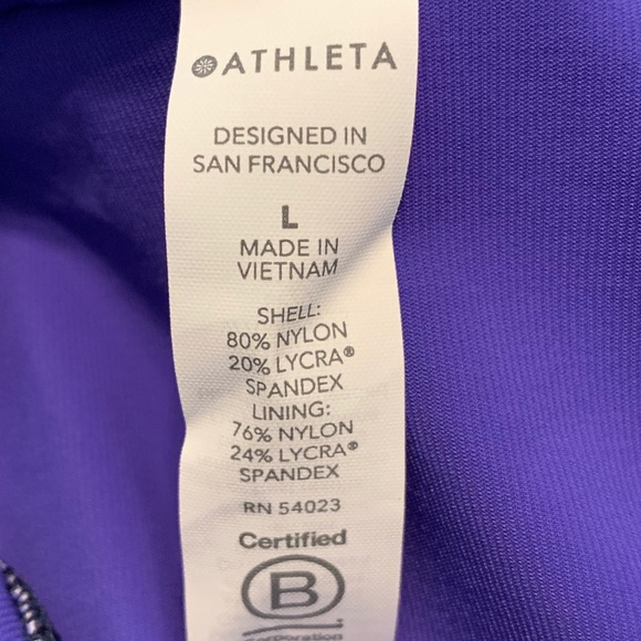 NWT Athleta 1 pc v neck swimsuit. Sz L - Picture 4 of 6